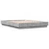 Lauuoeriau Furniture Home Bed Frame Without Mattress, Concrete Gray, 140 x 190 cm view 3