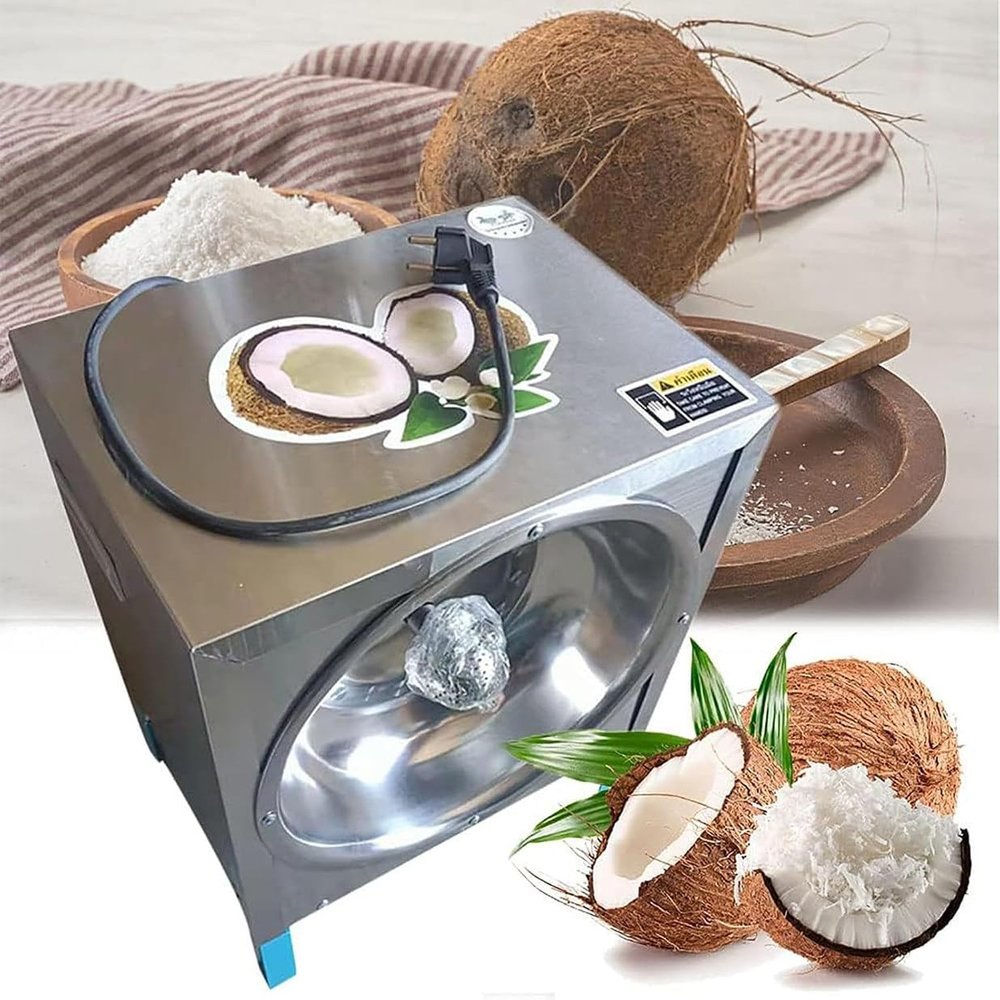 300W Electric Coconut Grater, 50–60 Pieces/Hour, Stainless Steel Commercial Shredder