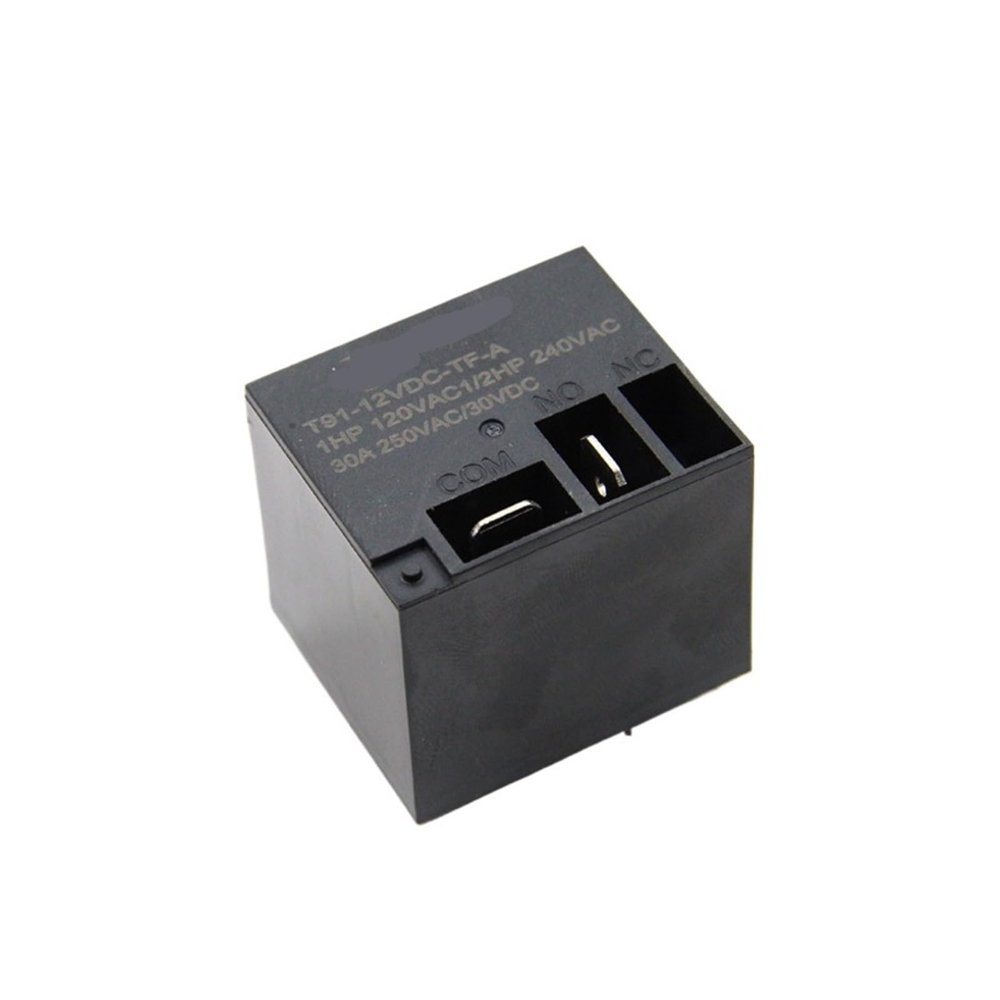 T91 DC12V 30A 4-Pole SPST NO Electromagnetic Miniature Power Coil Relay