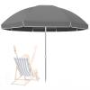 Round Garden Patio Market Umbrella, 8-Rib, Adjustable, UPF 50+ (8 ft/240 cm) view 1