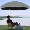 Round Garden Patio Market Umbrella, 8-Rib, Adjustable, UPF 50+ (8 ft/240 cm) view 2