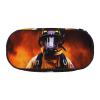 BNVSADC Firefighter Flame Print Double-Zipper Pencil Case view 1
