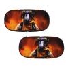 BNVSADC Firefighter Flame Print Double-Zipper Pencil Case view 3