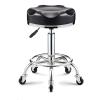 SZPLLZY Rolling Adjustable Swivel Stool with Wide Round Seat, Black view 1
