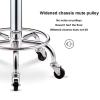SZPLLZY Rolling Adjustable Swivel Stool with Wide Round Seat, Black view 3