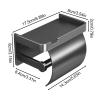 No-Drill Toilet Paper Holder with Shelf view 2