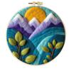 WallustrioaW Needle Felting Kit for Beginners, Mountain Forest Landscape, 8 x 8 in view 1