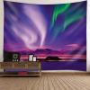 Homxi Aurora Landscape Wall Tapestry, 260 x 240 cm, Purple and Green view 1