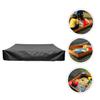 Black Square Oxford Fabric Sandbox Cover with Drawstring view 3
