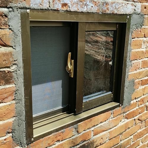 Generic Replacement Window for Chicken Coop, Tempered Glass Sliding Window, White Aluminum, 48 x 24 in / 120 x 60 cm