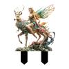 MagiDeal Charming Gardens Elf and Deer Garden Stake view 1