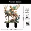 MagiDeal Charming Gardens Elf and Deer Garden Stake view 2