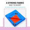Waterproof Tarp with Grommets, 2 m x 3 m, 140 g/m² Polyester Fabric, Multifunctional, Blue, 6 x 6 m view 3