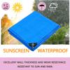 Waterproof Tarp with Grommets, 2 m x 3 m, 140 g/m² Polyester Fabric, Multifunctional, Blue, 6 x 6 m view 4