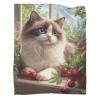 DCABEIOOE Ragdoll Cat 3D Printed Flannel Throw Blanket, 40 x 50 in (100 x 130 cm) view 1