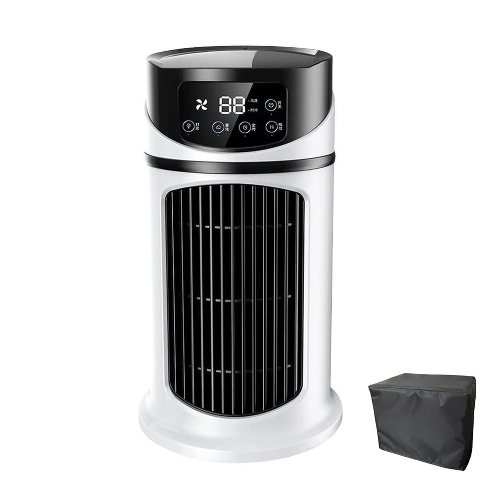 Axaooqeld Air Conditioner Fan, Humidifying Air Cooler, Low-Noise 6-Hour Air Conditioner with 6 Wind Speeds
