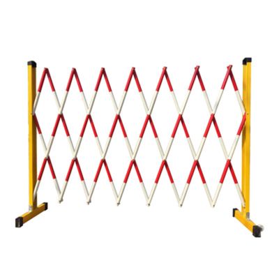 Safety Barrier Fence, Fiberglass, Expandable, 1.2 x 2.5 m, Red/White