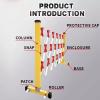 Safety Barrier Fence, Fiberglass, Expandable, 1.2 x 2.5 m, Red/White view 2