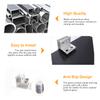 Lyeteung 4-Piece 13.5 mm Glass Clamps, Aluminum Alloy Glass Holders, Adjustable Glass Connectors, 90-Degree Clips for 10–13 mm Glass view 3