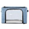 KLL Under-Bed Storage Container with Transparent Window, Lid, Double Zipper, Metal Frame and Carry Handles view 1