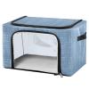 KLL Under-Bed Storage Container with Transparent Window, Lid, Double Zipper, Metal Frame and Carry Handles view 2