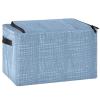 KLL Under-Bed Storage Container with Transparent Window, Lid, Double Zipper, Metal Frame and Carry Handles view 3