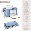 KLL Under-Bed Storage Container with Transparent Window, Lid, Double Zipper, Metal Frame and Carry Handles view 4