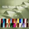 Solid Stretch Satin Fabric, Pink, 108 × 100 cm view 2