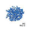 100-Pack 16–14 AWG Insulated Ring Crimp Terminals (10 mm Bolt) view 3