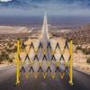 Retractable Industrial Mobile Safety Barricade, Expandable Metal Traffic Barrier, 1.2 x 3 m view 1