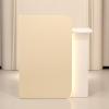 KUGGKKTP Small Reception Desk with LED Lighting and Lockable Drawers, Almond, 1.80 x 45 x 95 cm view 1