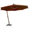 BOWEKAM Home & Garden Hanging Patio Umbrella with Pole, Terracotta, 3.5 x 2.9 m, Solid Fir Wood, Furniture Choice view 1