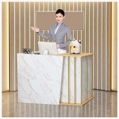 KUGGKKTP Reception Desk with Open Shelving, 100 x 40 x 90 cm