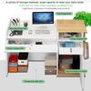 KUGGKKTP Reception Desk with Open Shelving, 100 x 40 x 90 cm view 3