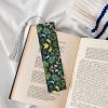 Tropical Birds and Leaves Wooden Bookmark with Tassel view 4