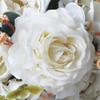 ABCWARRT 2-Piece Artificial Silk Rose, Peony & Hydrangea Bouquet, White view 2