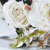 ABCWARRT 2-Piece Artificial Silk Rose, Peony & Hydrangea Bouquet, White view 3