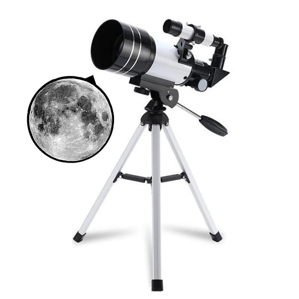 Professional Astronomical Telescope for Beginners, 300 x 70 mm, 150x Refracting Telescope for Observing Stars and the Moon