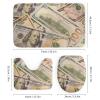 4-Piece US Dollar Bill Pattern Bathroom Set view 3