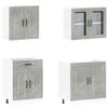 Brokky 4-Piece Kitchen Cabinet Set, Kalmar Concrete Gray, Engineered Wood / 3314855 view 4