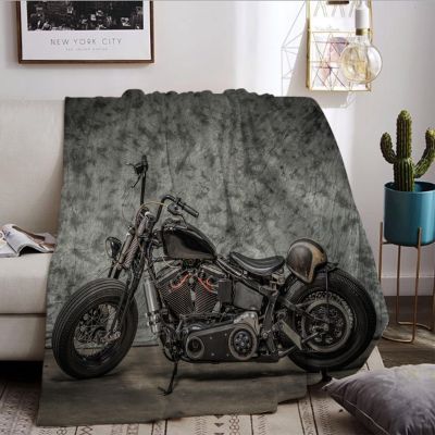 Motorcycle Throw Blanket 150 x 200 cm, Soft and Warm Motocross Plush Blanket for Teenagers, Men and Women (Motorcycle-A, 150 x 200 cm)