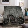 Motorcycle Throw Blanket 150 x 200 cm, Soft and Warm Motocross Plush Blanket for Teenagers, Men and Women (Motorcycle-A, 150 x 200 cm) view 1