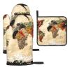 Oven Mitts and Pot Holders, Heat-Resistant and Waterproof view 1