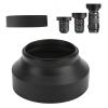 Universal 3-in-1 Collapsible Camera Lens Hood with Adjustable Metal Loop for DSLR Cameras, Easy to Carry (67 mm) view 3