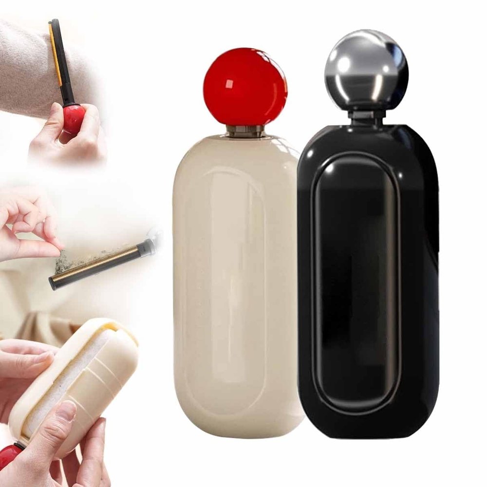 2-in-1 Washable Lint Roller and Lint Remover for Clothing, Furniture, and Pet Hair, Black and White
