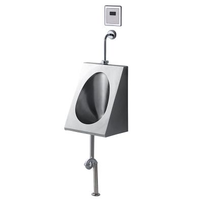 304 Stainless Steel Wall-Mounted Sensor Urinal for Wall or Floor Drainage