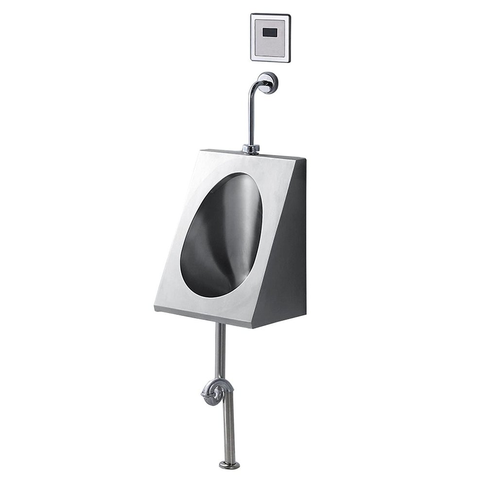 304 Stainless Steel Wall-Mounted Sensor Urinal for Wall or Floor Drainage