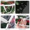 Transparent Christmas Wreath Storage Bag, Plastic, with Double Zippers and Reinforced Handles, White, 76.2 cm, 2-Pack view 2