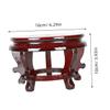 Antique Round Indoor Plant Stand with Wooden Base view 2