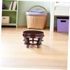 Antique Round Indoor Plant Stand with Wooden Base view 4